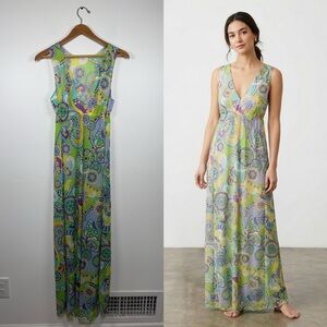 Vintage 70s Trillium Psychedelic Emilio Pucci Style Dress Gown